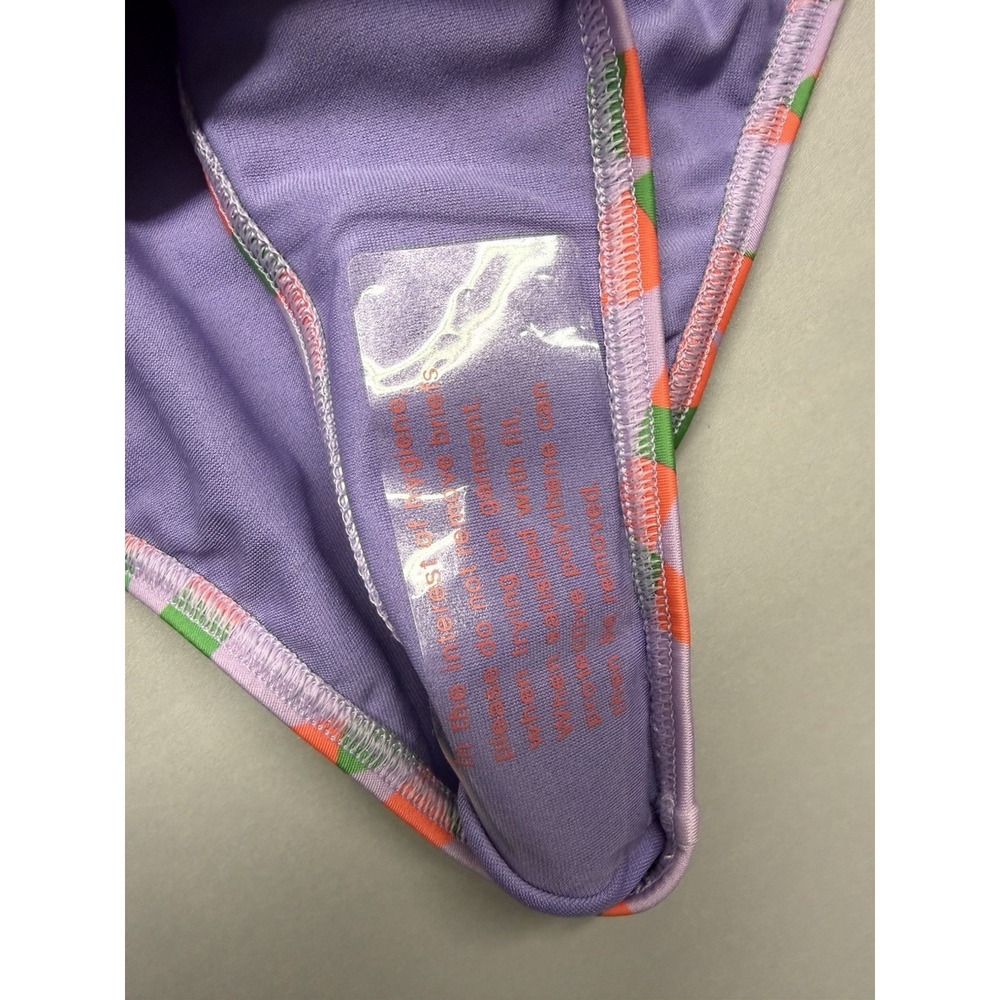 Adidas x FARM Rio Tropical Palm Tree Bikini Set Purple Green Orange XS NWT - Picture 8 of 12